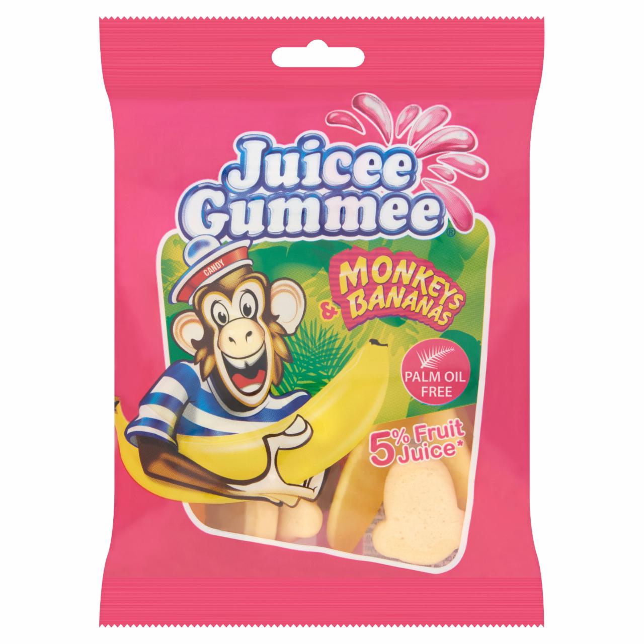 Képek - Juicee Gummee Monkeys & Bananas gyümölcsös ízű gumicukor 85 g