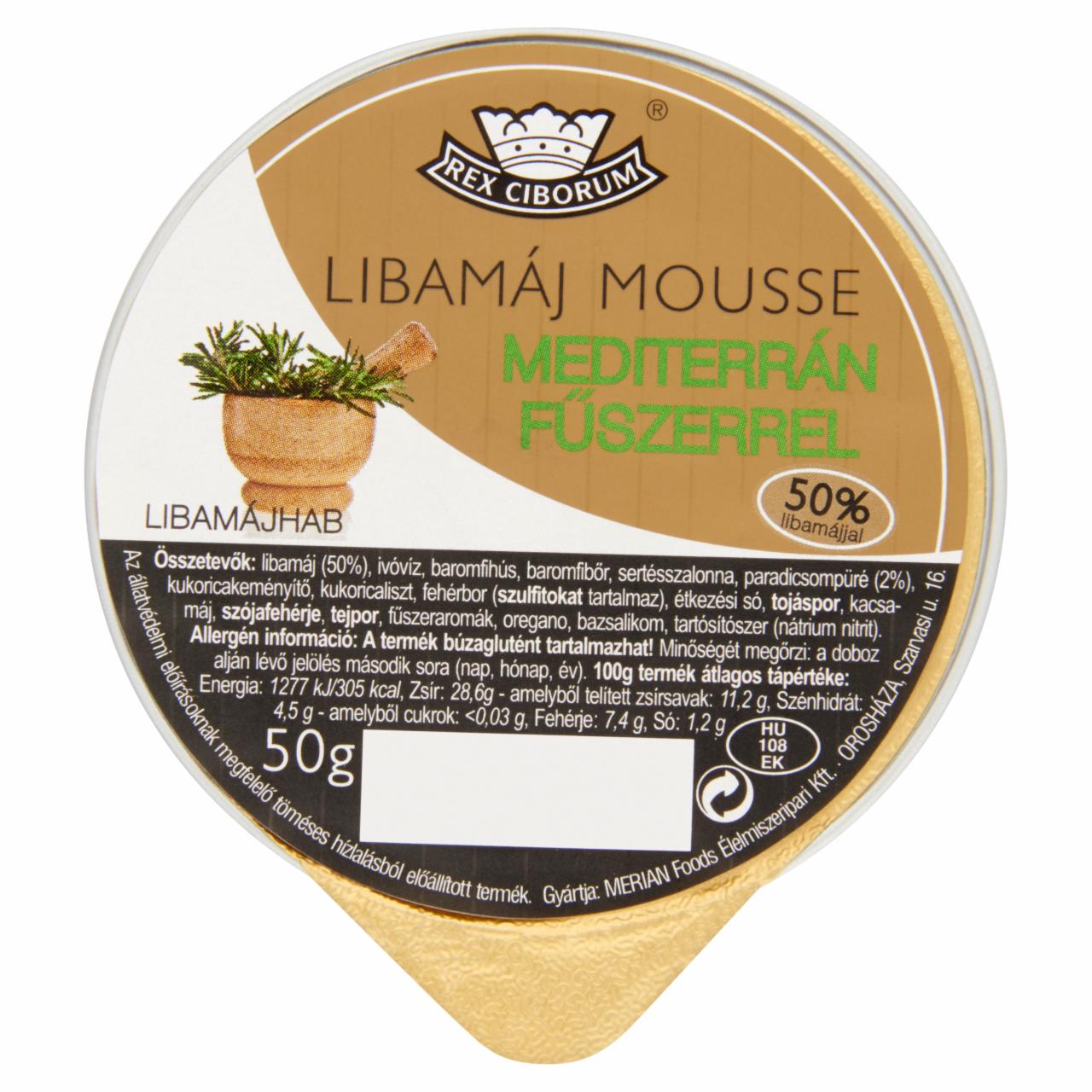 Képek - Rex Ciborum libamáj mousse mediterrán fűszerrel 50 g