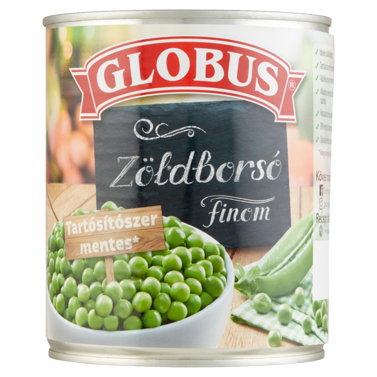 Képek - Globus finom zöldborsó 800 g