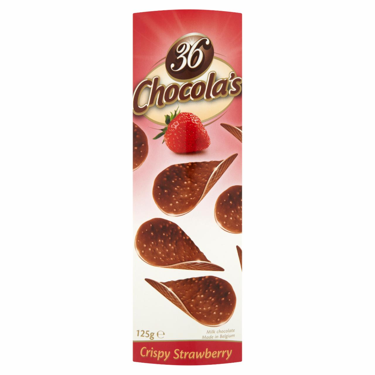 Képek - Hamlet 36 Chocola's Crispy Strawberry epres ízesítésű tejcsokoládé puffasztott rizzsel 125 g