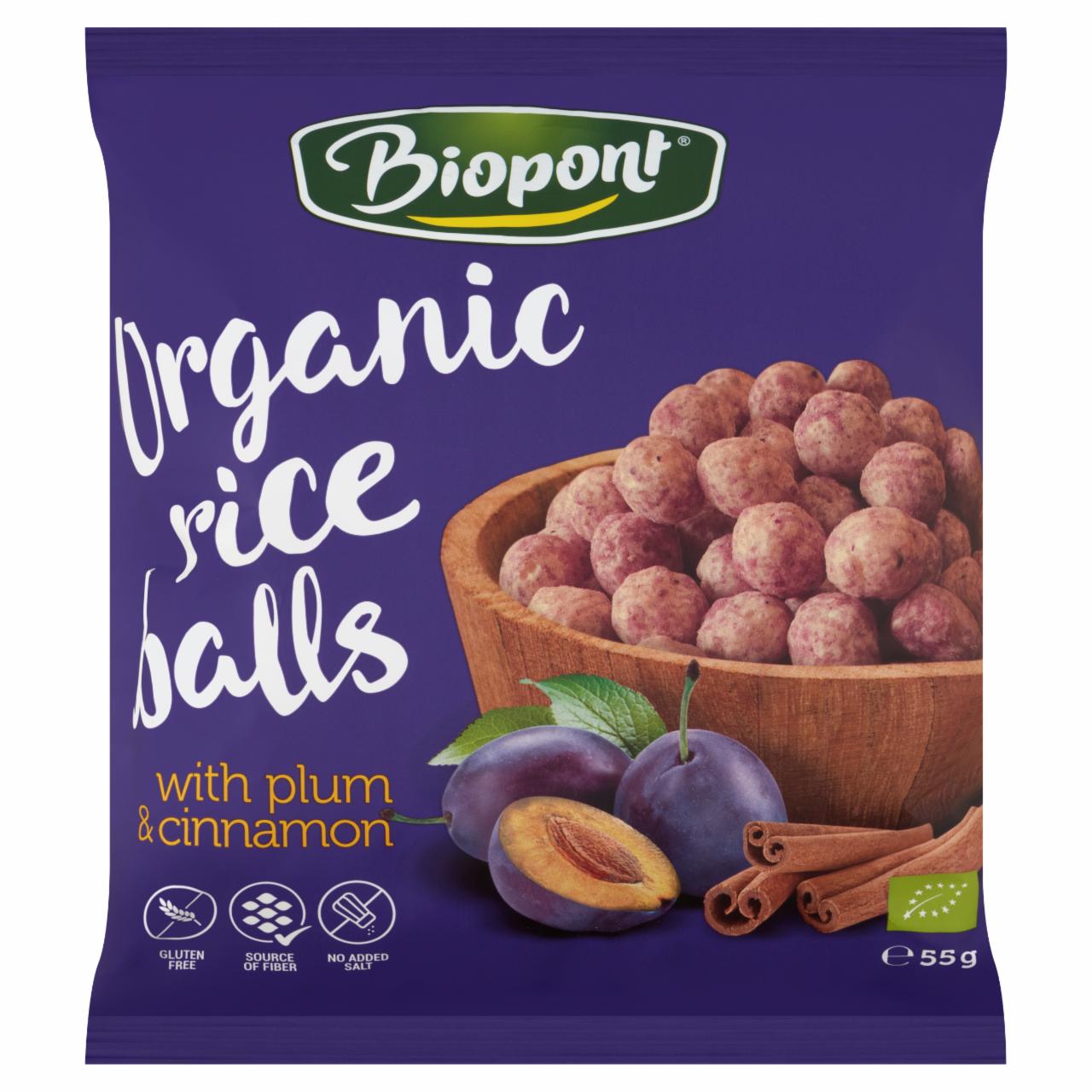 Képek - Biopont bio rizsgolyó szilvával és fahéjjal 55 g