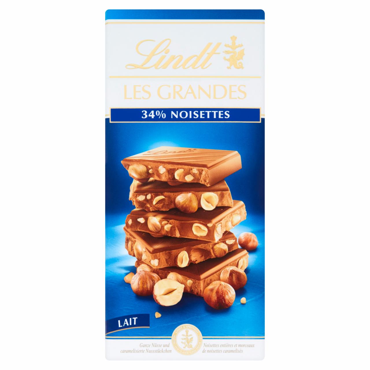 Képek - Lindt Les Grandes mogyorós svájci tejcsokoládé 150 g