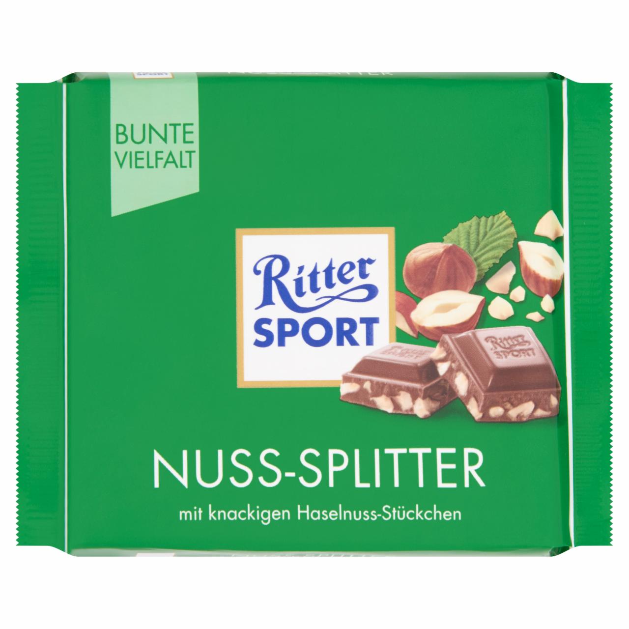 Képek - Ritter Sport tejcsokoládé aprított mogyoró darabokkal