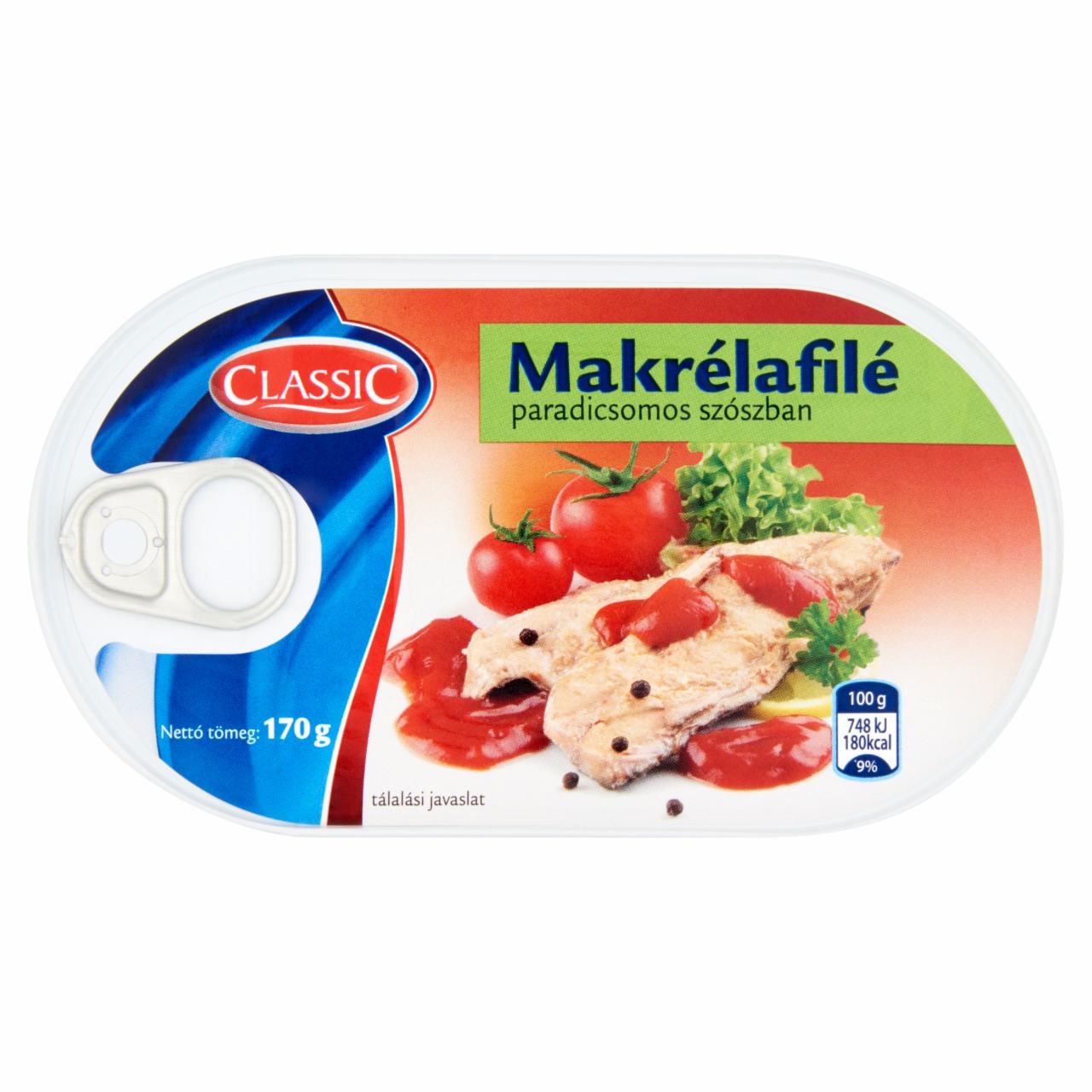 Képek - Classic makrélafilé paradicsomos szószban 170 g