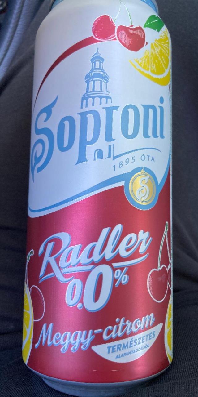 Képek - Soproni Radler meggy-citromos alkoholmentes sörital doboz