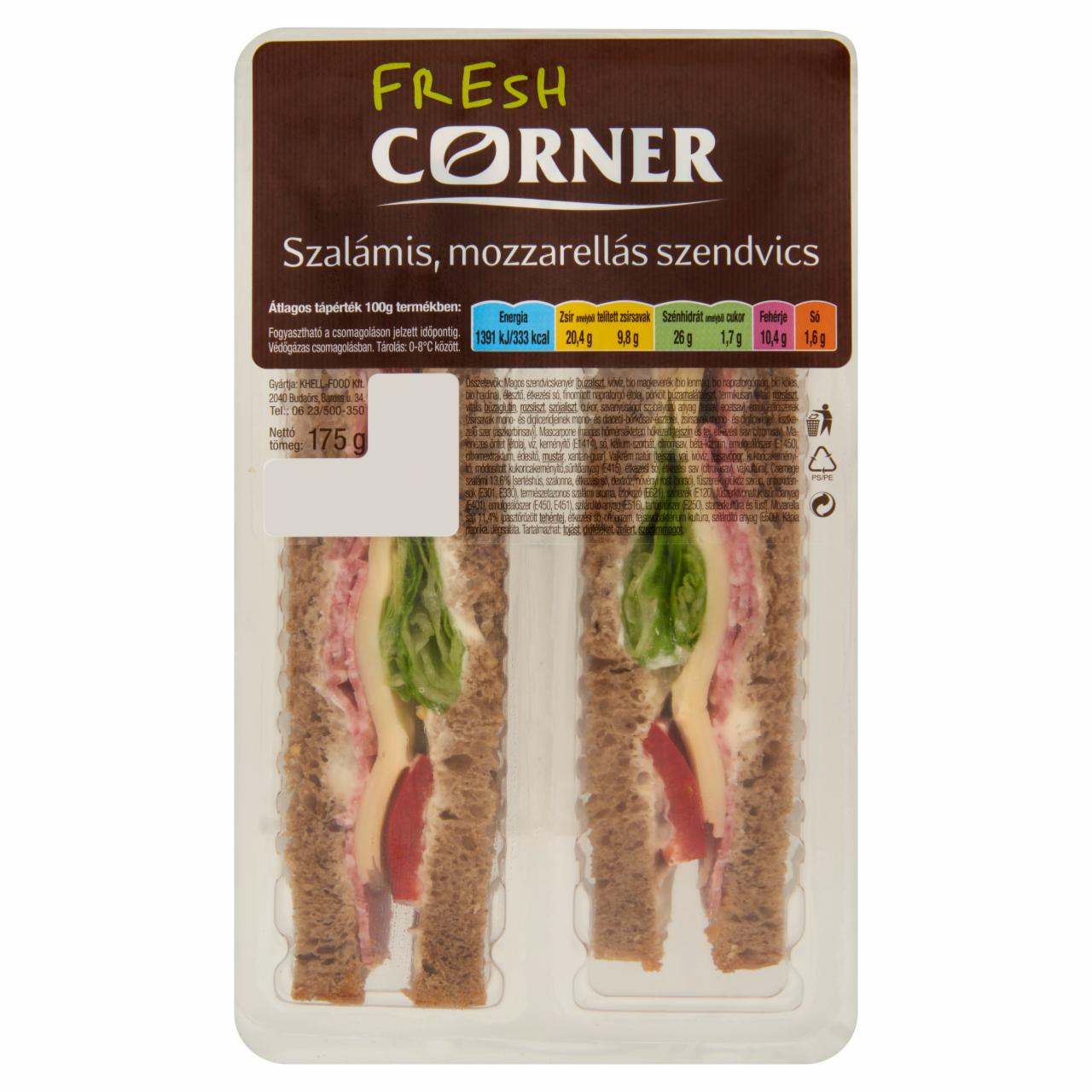 Képek - Szalámis, mozzarellás szendvics Fresh Corner