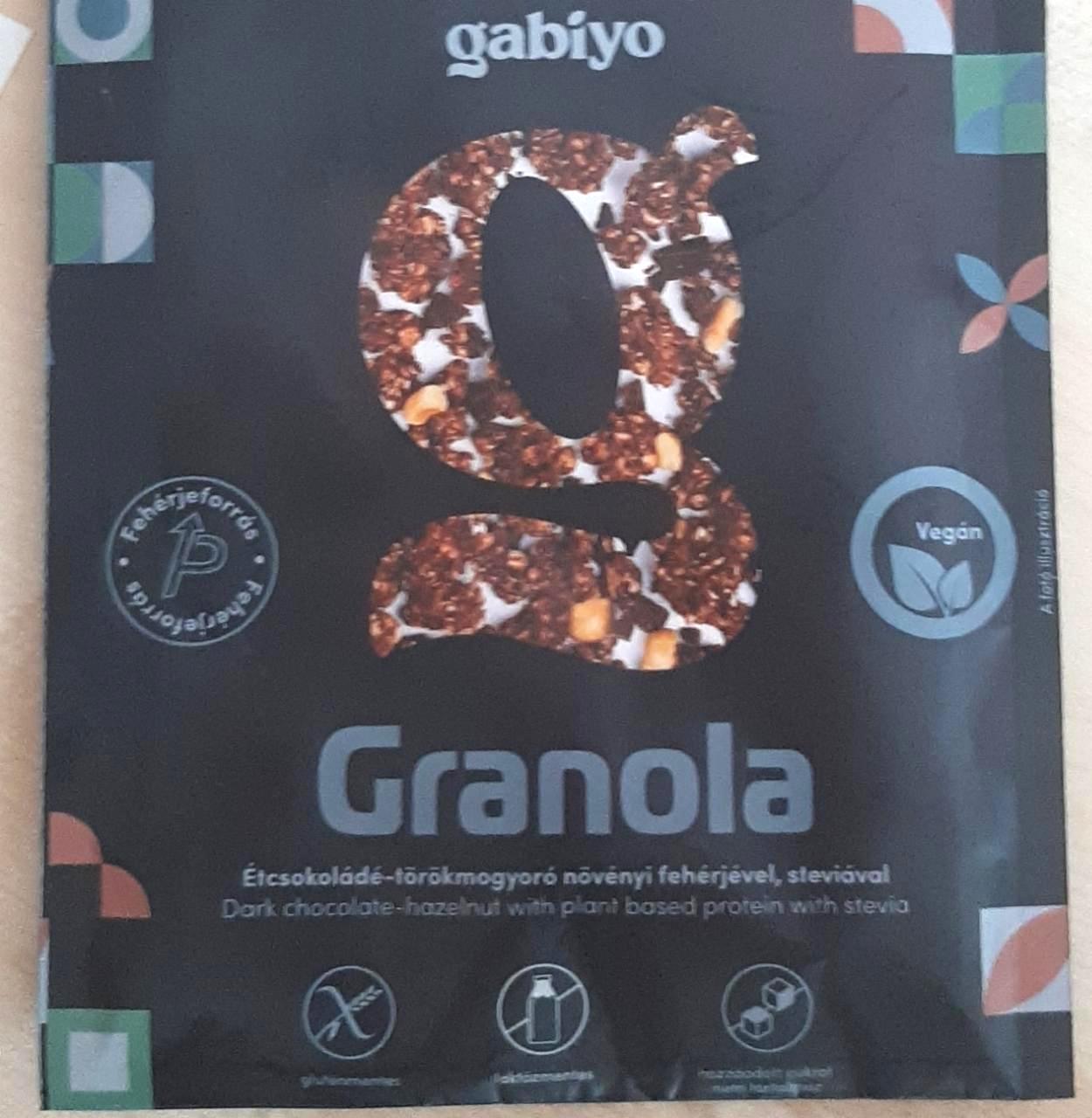 Képek - Granola étcsokoládé-törökmogyorós Gabiyo