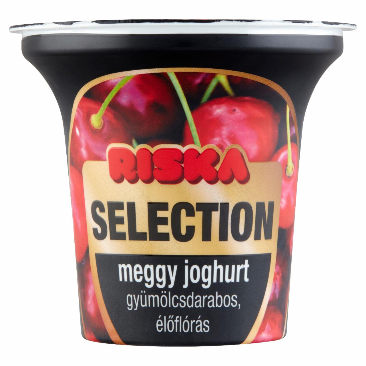 Képek - Riska Selection gyümölcsdarabos, élőflórás meggy joghurt 200 g