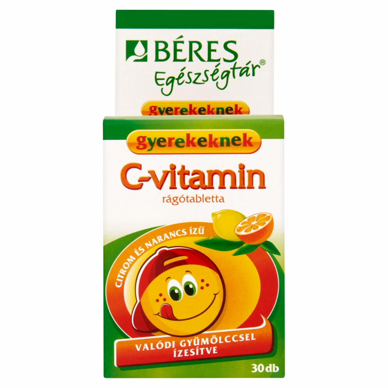 Képek - Béres Egészségtár C-vitamin rágótabletta gyerekeknek 30 db 16,2 g