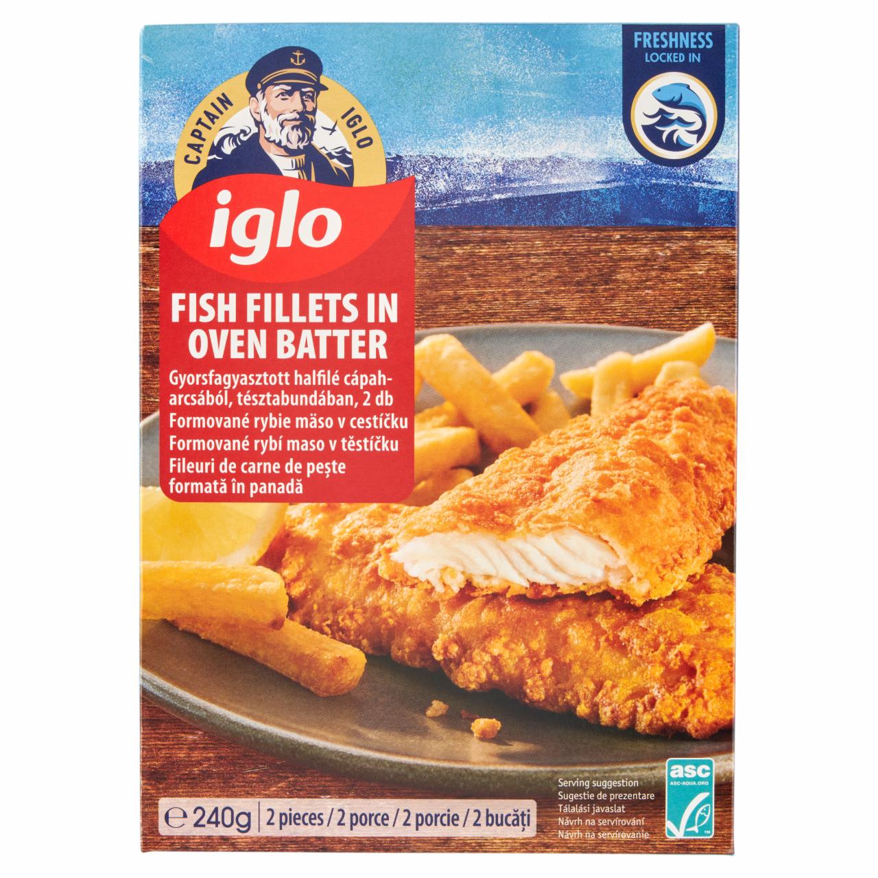 Képek - Iglo gyorsfagyasztott halfilé ropogós tésztabundában 2 db 240 g