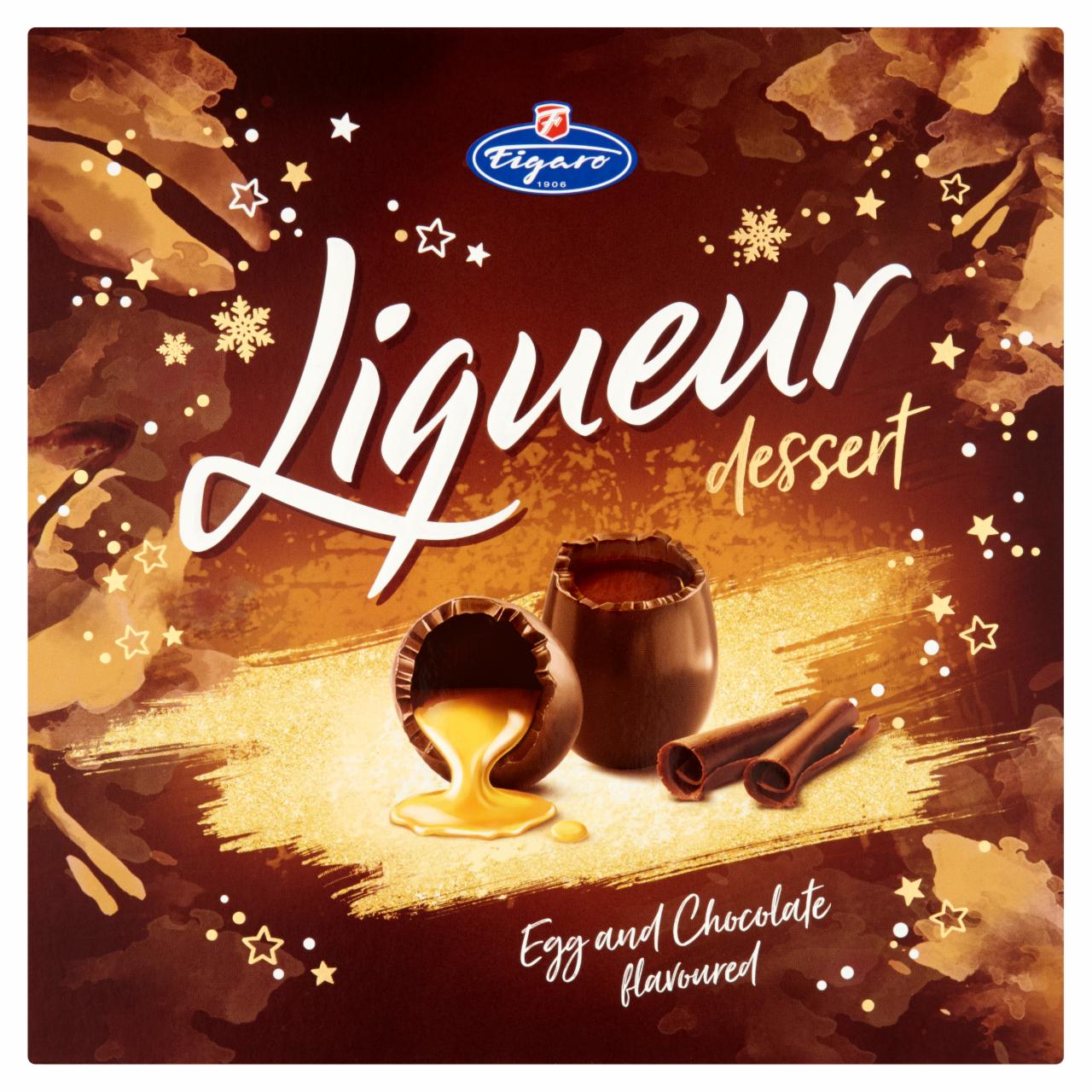 Képek - Figaro tojáslikőr ízű krémmel és csokoládélikőr ízű krémmel töltött tejcsokoládék 220 g