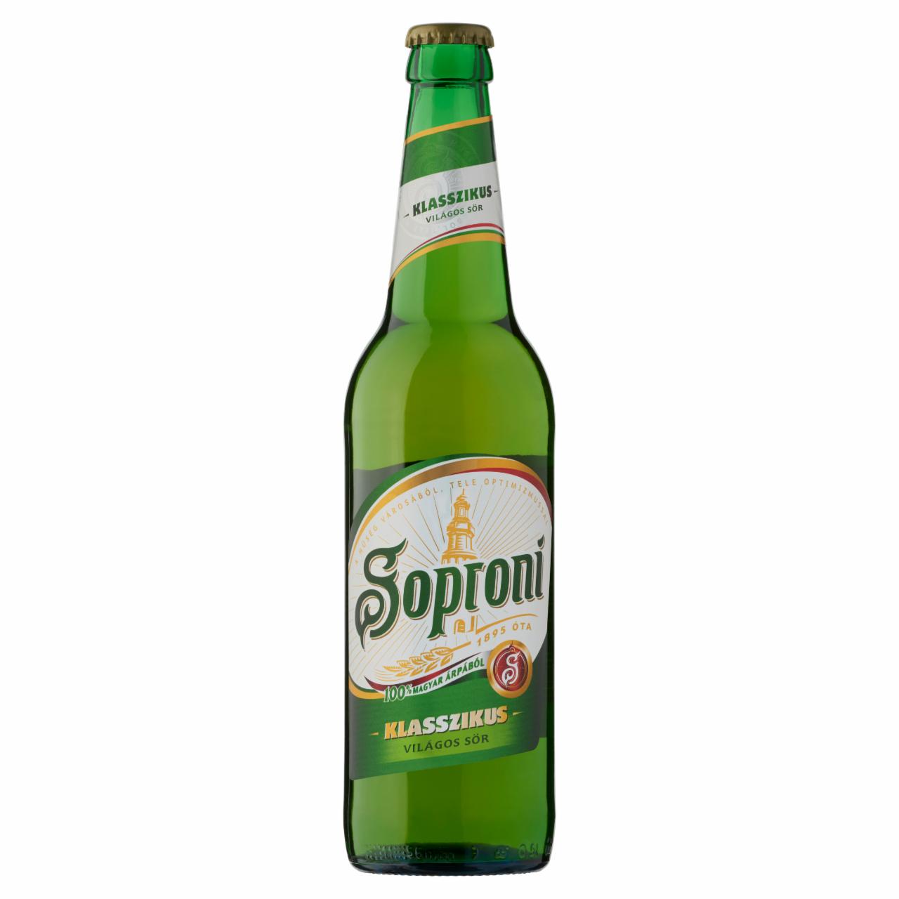 Képek - Soproni Klasszikus világos sör 4,5% 0,5 l üveg
