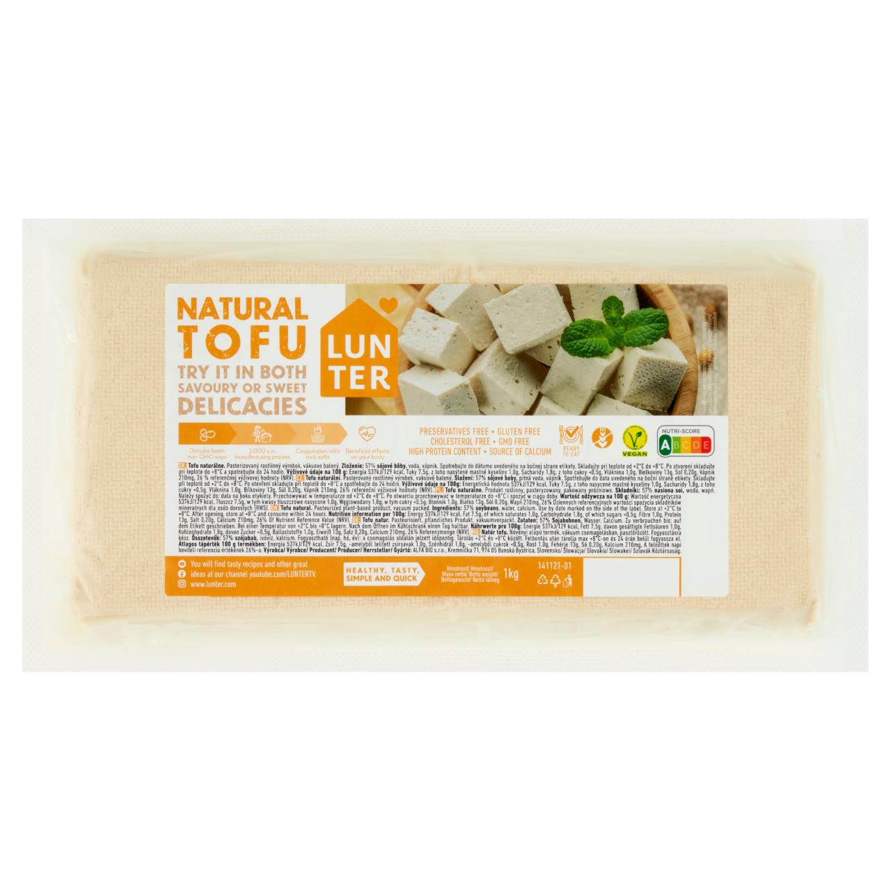 Képek - Lunter natúr tofu 1 kg