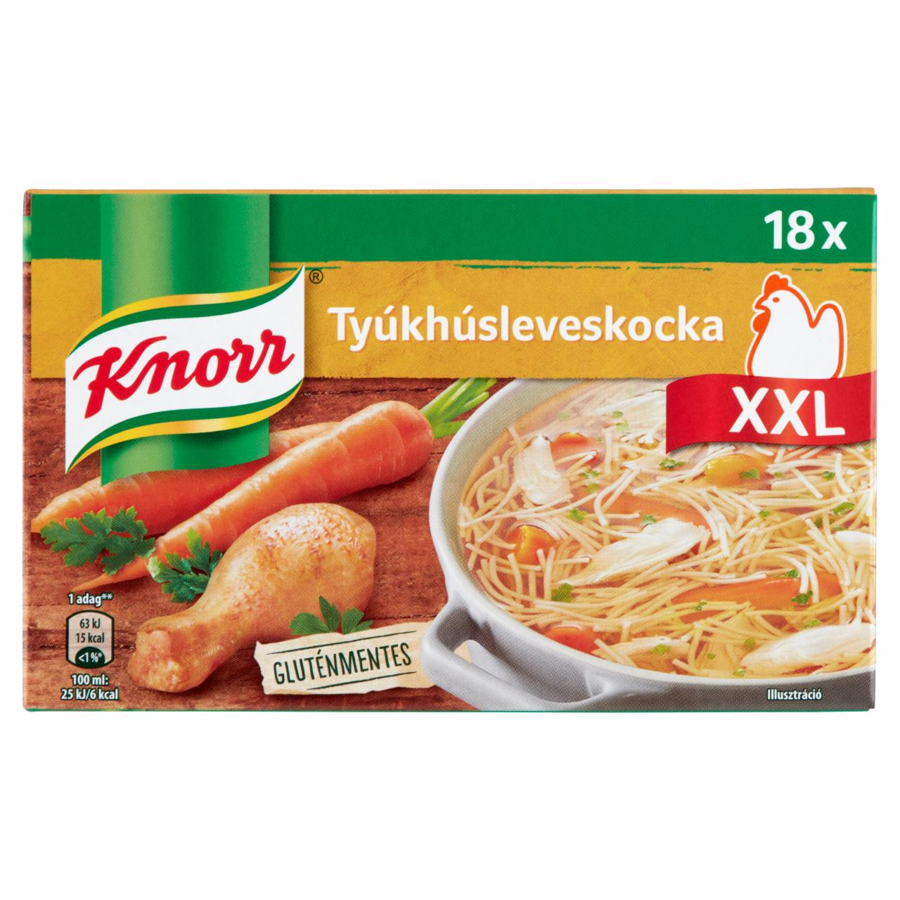 Képek - Knorr XXL tyúkhúsleveskocka 18 x 10 g (180 g)