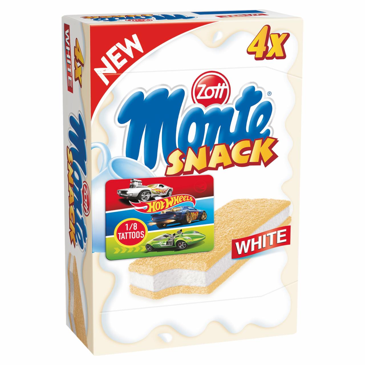 Képek - Zott Monte Snack White tejes krémmel töltött sütemény 4 x 29 g (116 g)