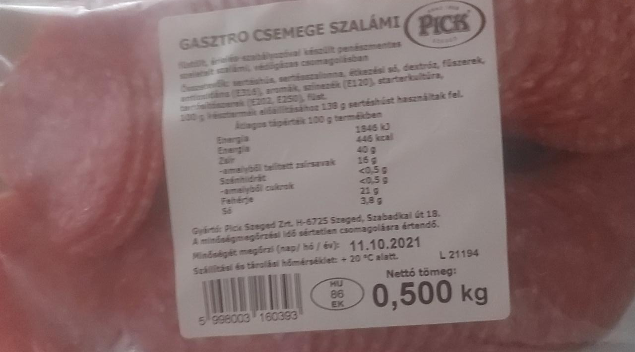 Képek - Gasztro csemege szalámi Pick