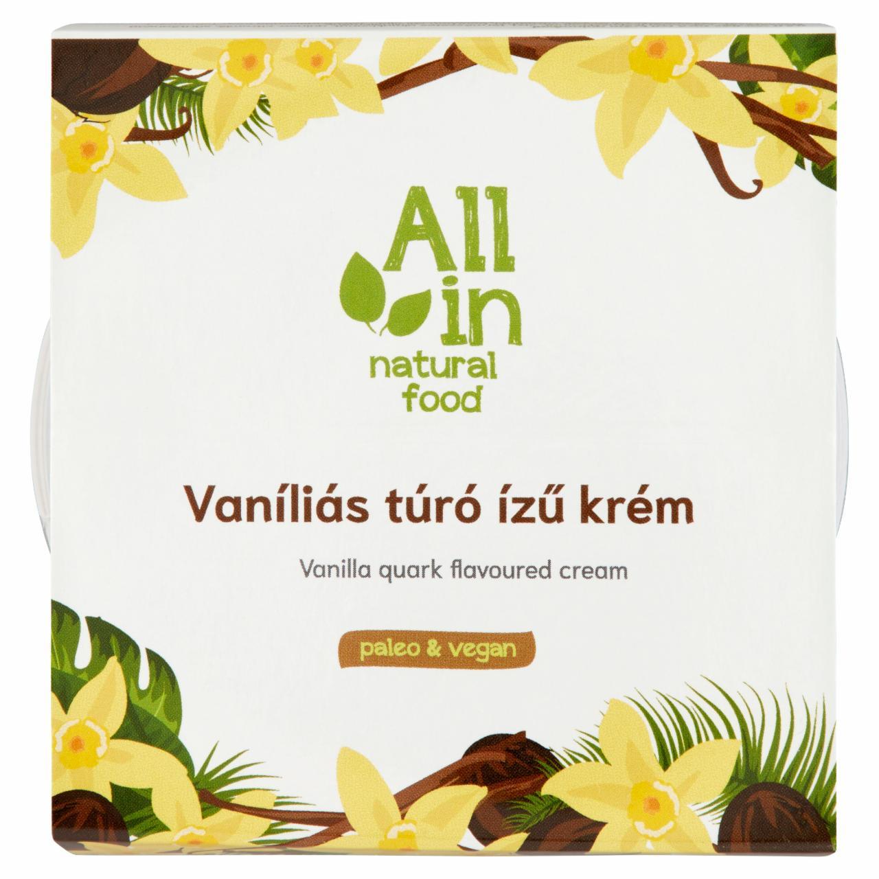 Képek - ALL IN natural food vaníliás krémdesszert 160 g