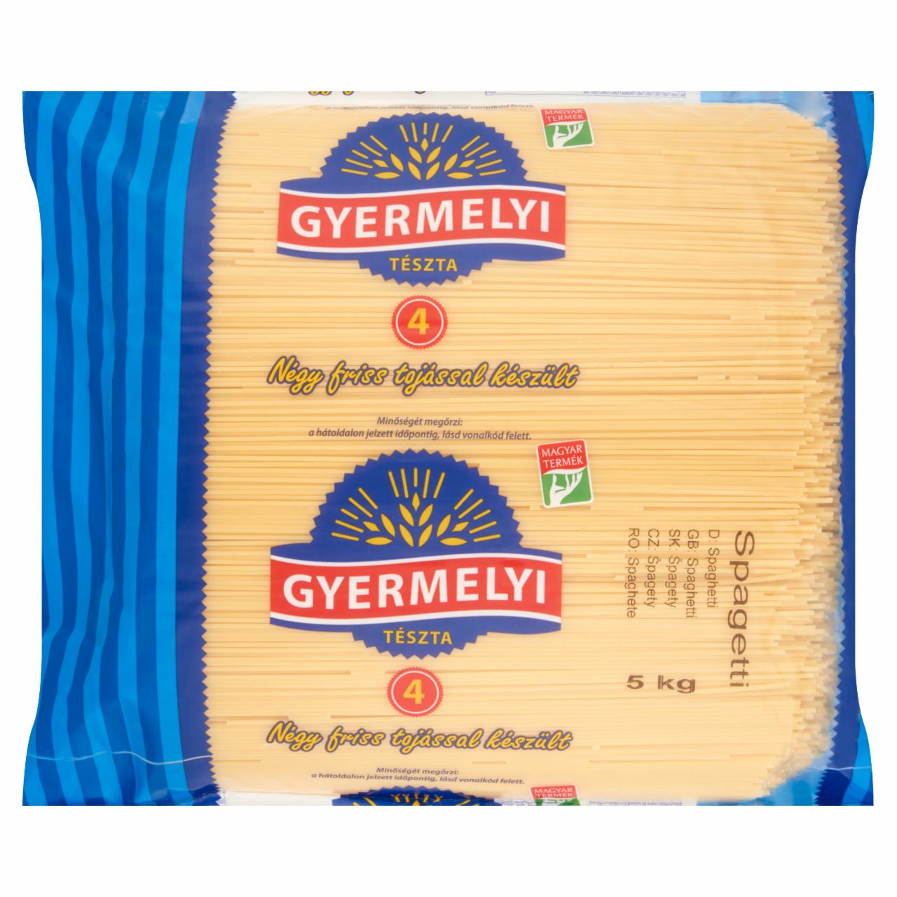 Képek - Gyermelyi ömlesztett 4 tojásos spagetti 2 x 5 kg