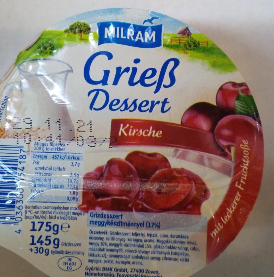 Képek - Grízdesszert meggy készítménnyel Milram