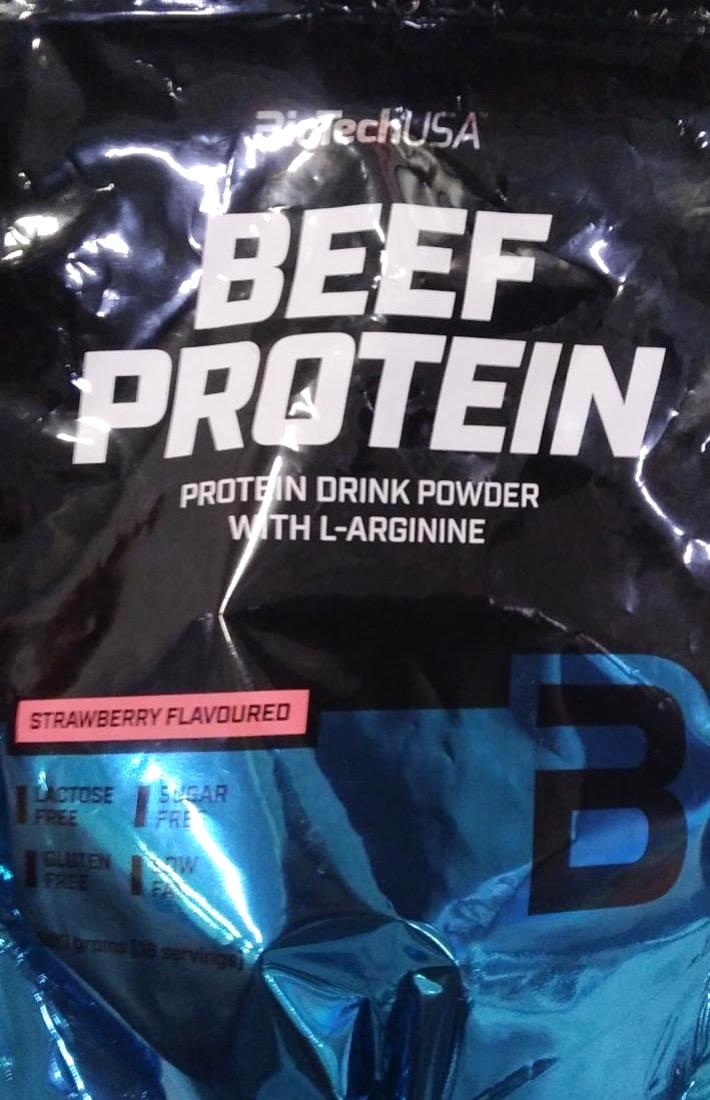 Képek - Beef protein strawberry flavoured BioTechUSA