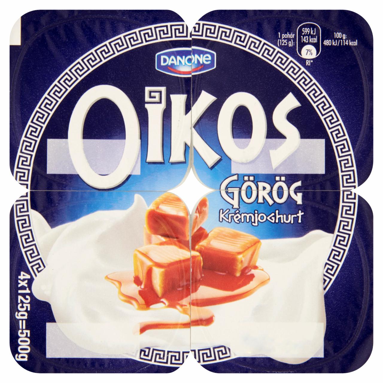 Képek - Danone Oikos Görög karamellaízű élőflórás krémjoghurt 4 x 125 g