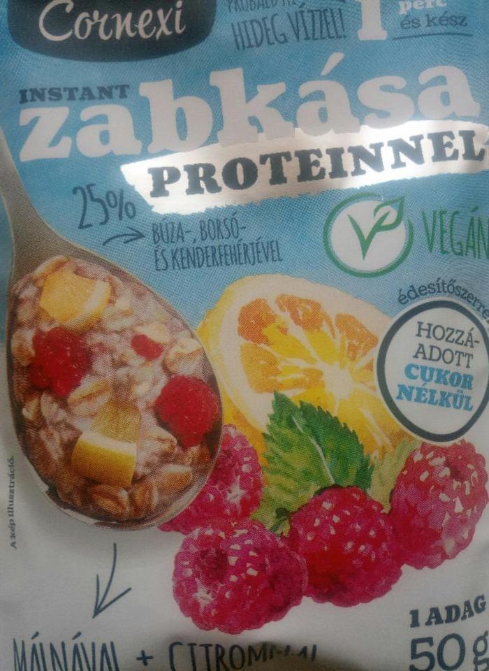 Képek - Instant zabkása proteinnel málna-citrom Cornexi