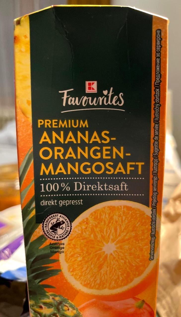 Képek - Premium Ananas-Orangen-Mangosaft K-Favourites