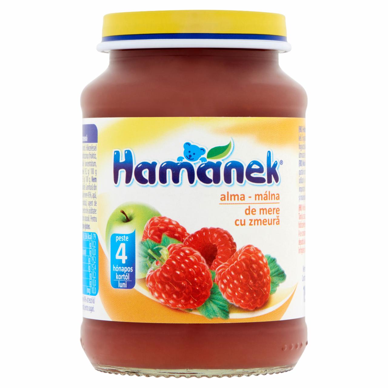 Képek - Hamánek alma-málna bébidesszert 4 hónapos kortól 190 g