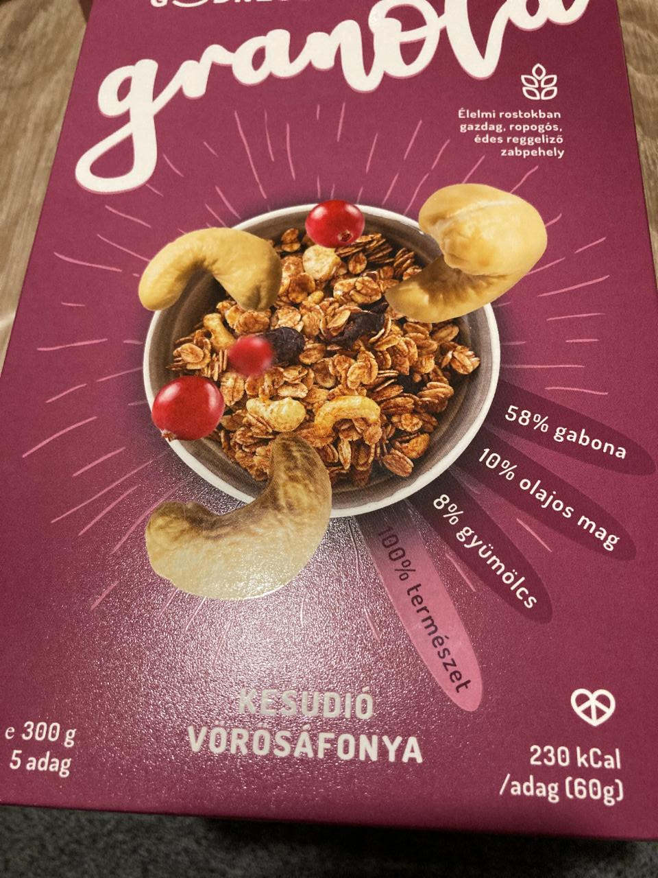 Képek - Granola kesudió vörösàfonya Goodness