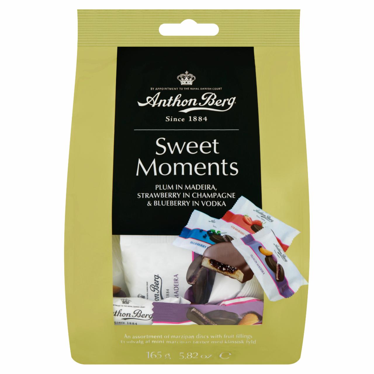 Képek - Anthon Berg Sweet Moments vegyes marcipán gyümölcsös töltelékkel és étcsokoládéval bevonva 165 g