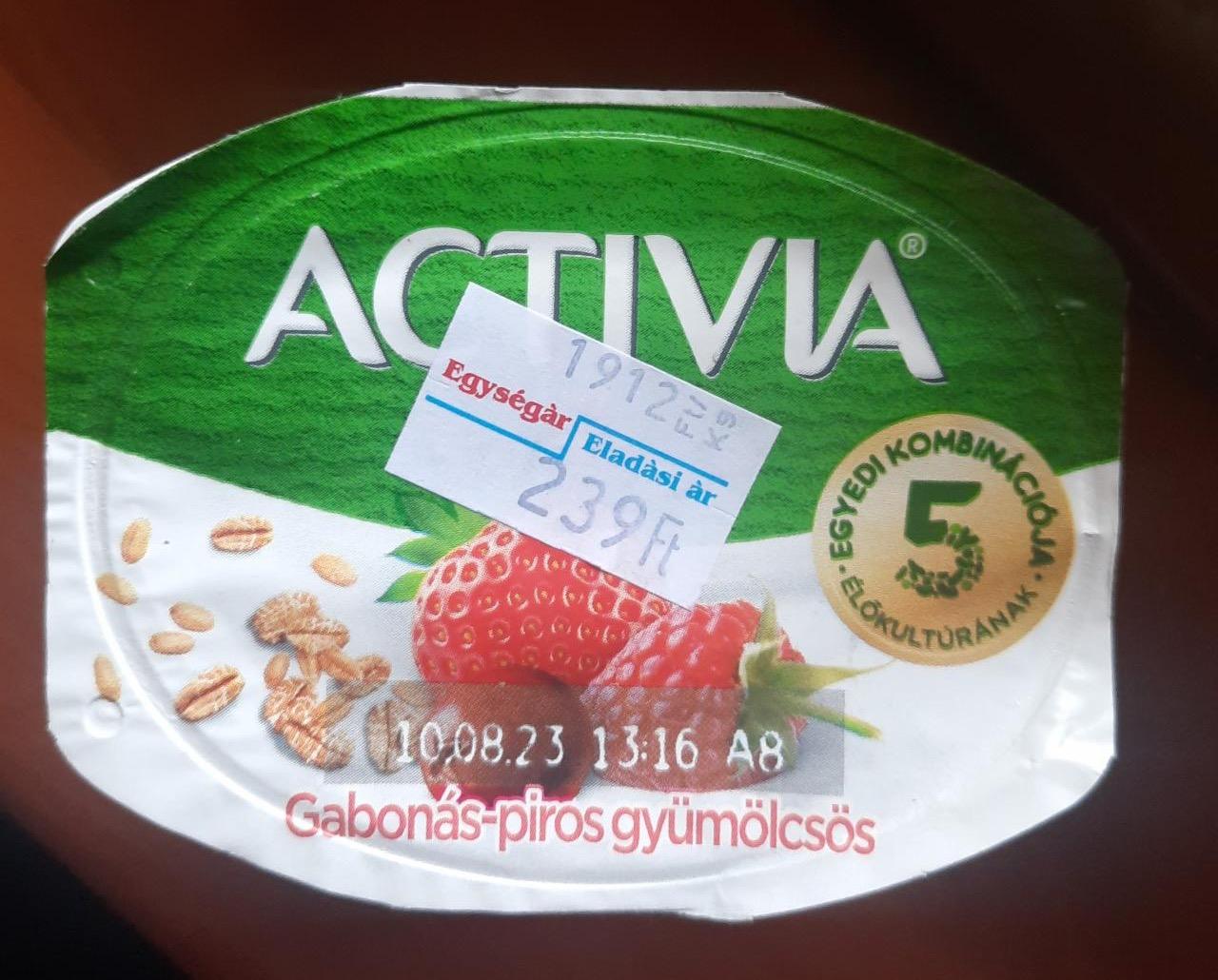 Képek - Danone Activia élőflórás gabonás-piros gyümölcsös joghurt 125 g