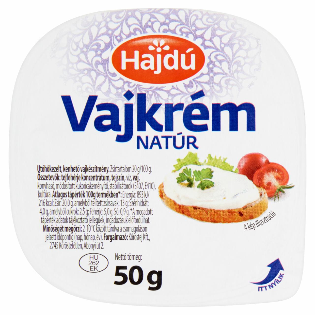 Képek - Hajdú natúr vajkrém 50 g