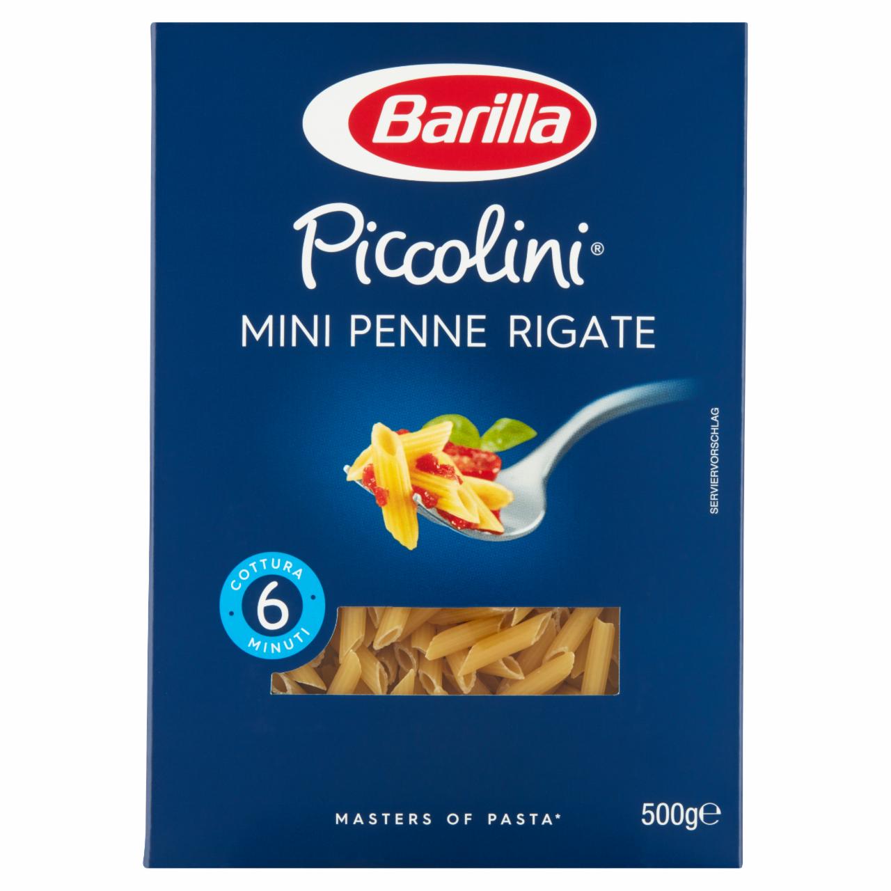 Képek - Barilla Piccolini Mini Penne Rigate apró durum száraztészta 500 g
