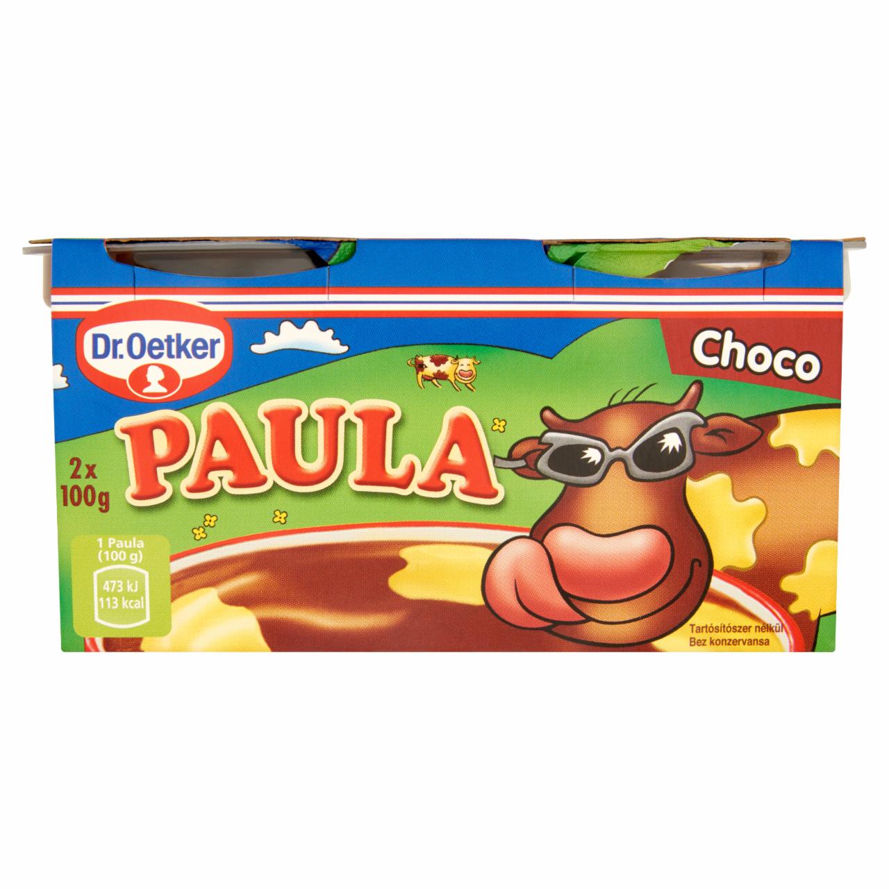 Képek - Dr. Oetker Paula csokoládéízű puding vaníliaízű foltokkal 2 x 100 g