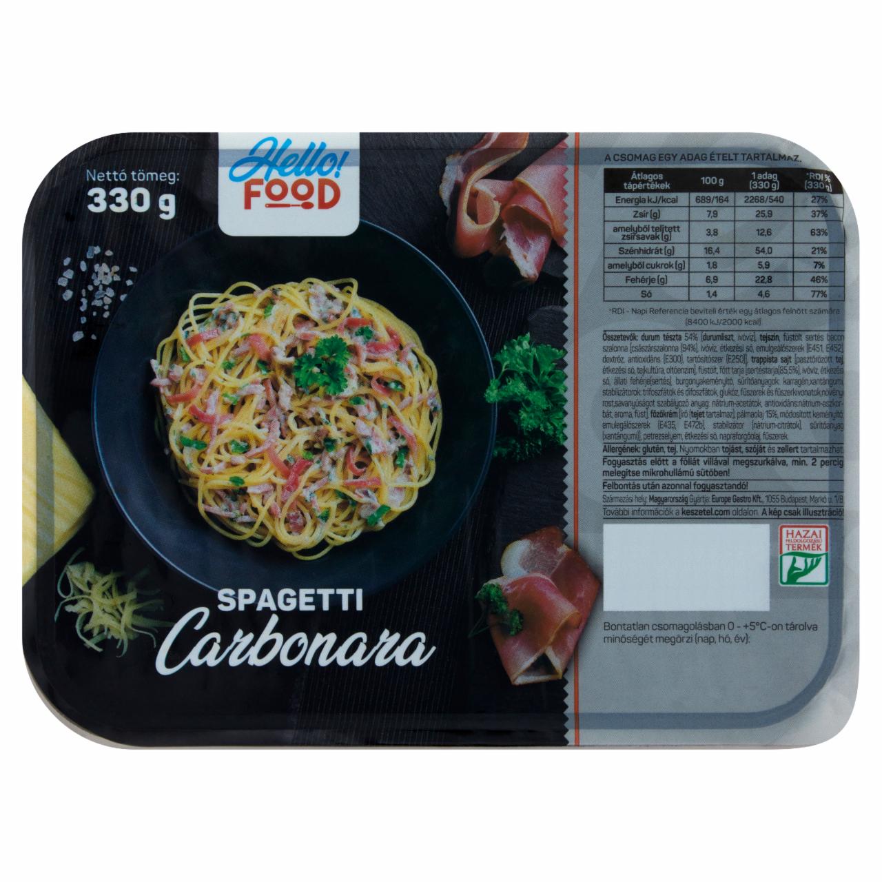 Képek - Hello Food spagetti carbonara 330 g