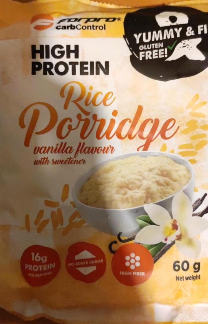 Képek - High Protein Rice Porridge Vanilla flavour with sweetener Forpro