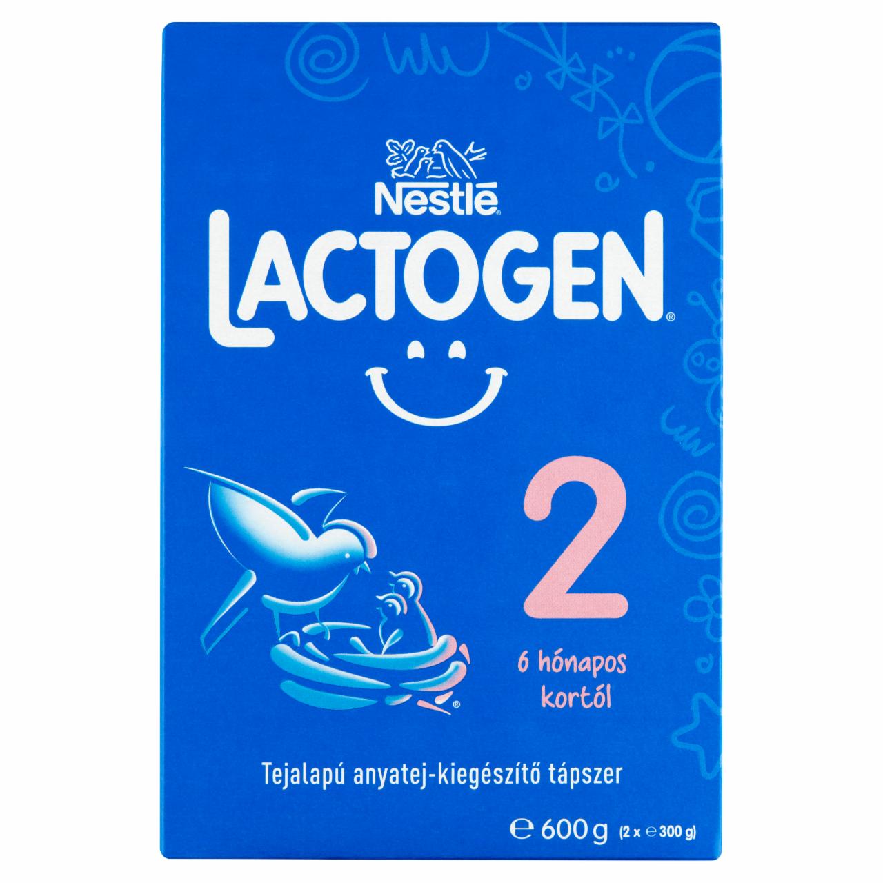 Képek - Nestlé Lactogen 2 tejalapú anyatej-kiegészítő tápszer 6 hónapos kortól 2 x 300 g (600 g)