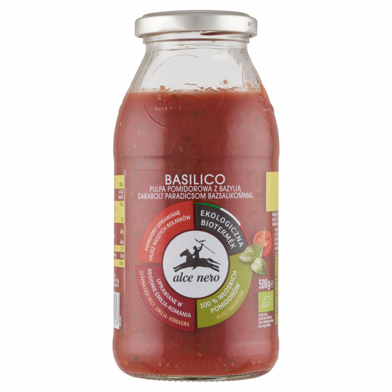 Képek - Alce Nero BIO bazsalikomos paradicsompüré paradicsomdarabkákkal 500 g