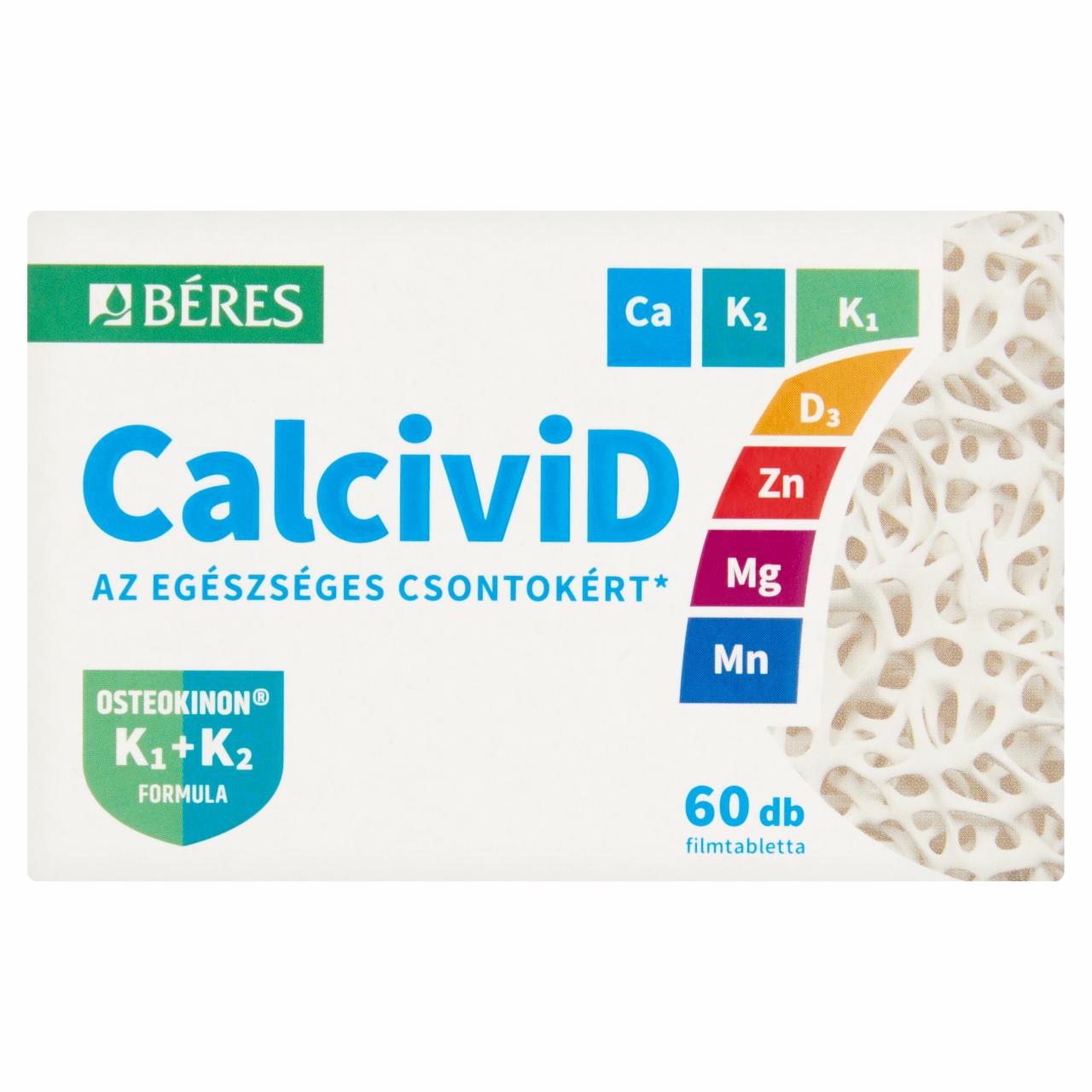 Képek - Béres CalciviD7 étrend-kiegészítő filmtabletta 60 db 87 g