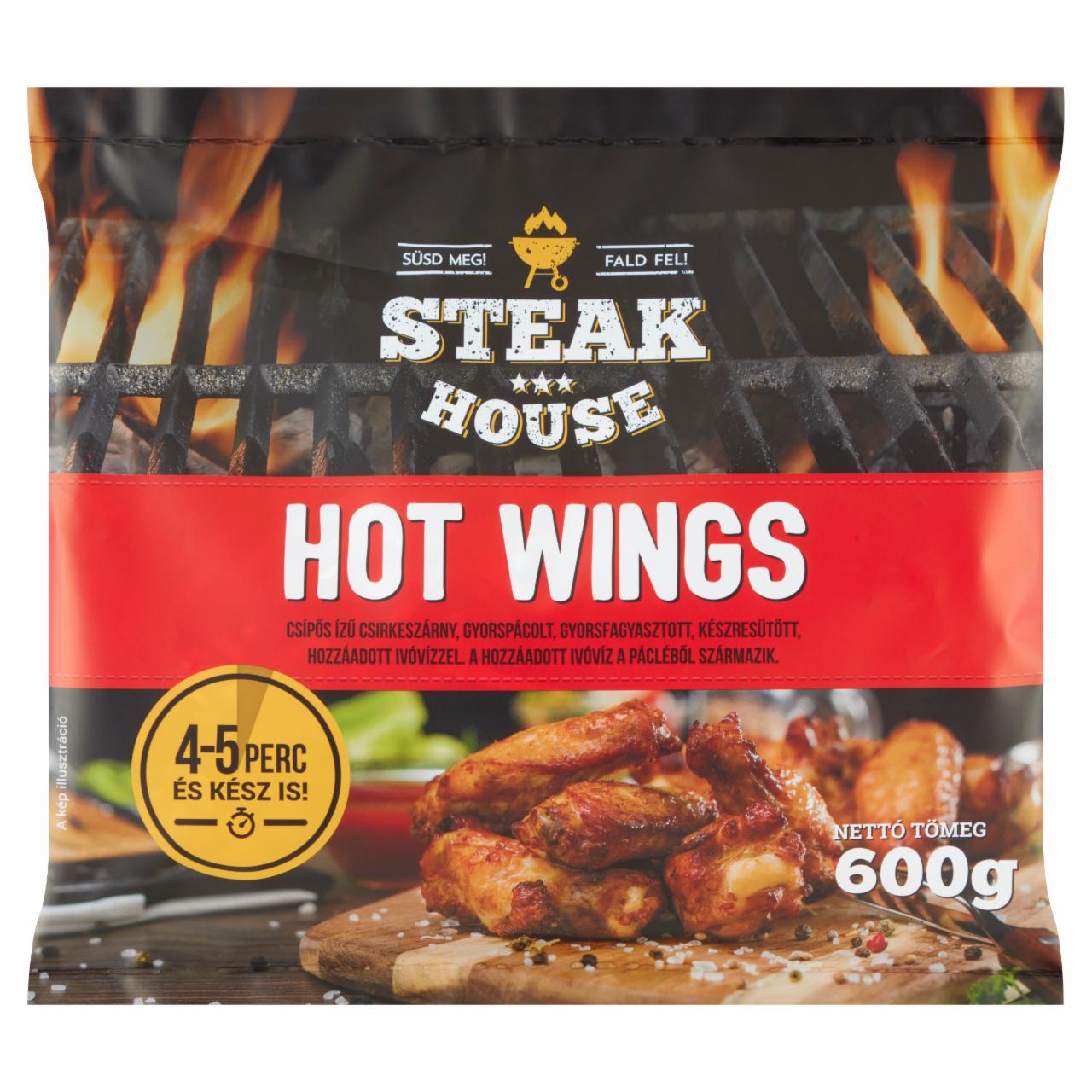 Képek - Steak House Hot Wings gyorsfagyasztott, készresütött csípős ízű csirkeszárny 600 g