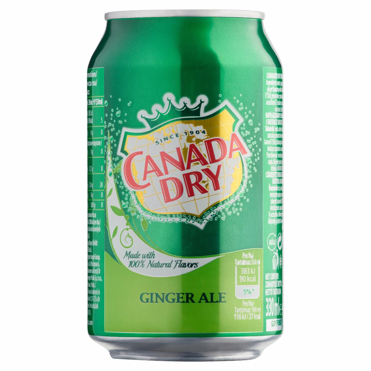 Képek - Canada Dry csökkentett energiatartalmú gyömbérízű szénsavas üdítőital 330 ml