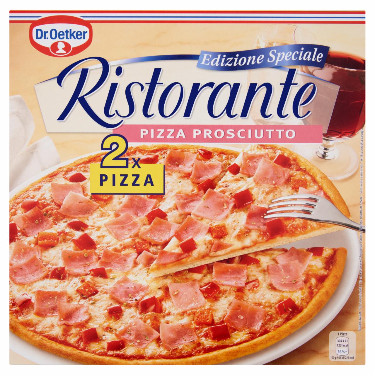 Képek - Dr. Oetker Ristorante Pizza Prosciutto gyorsfagyasztott sonkás pizza 2 db 640 g