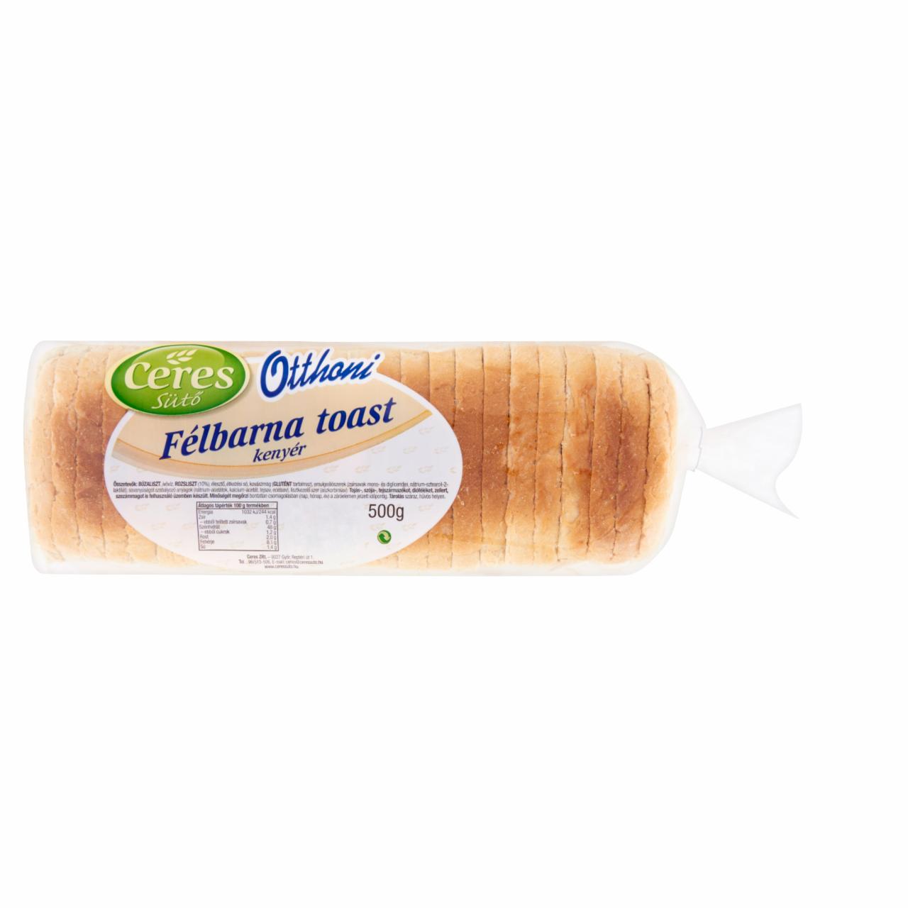 Képek - Ceres Sütő Otthoni félbarna toast kenyér 500 g