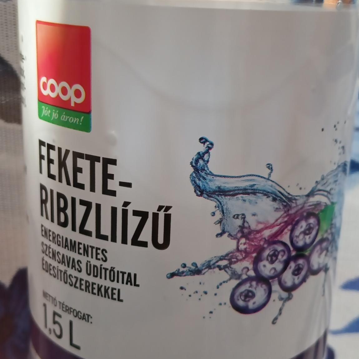 Képek - Feketeribizliízű szénsavas üdítőital Coop