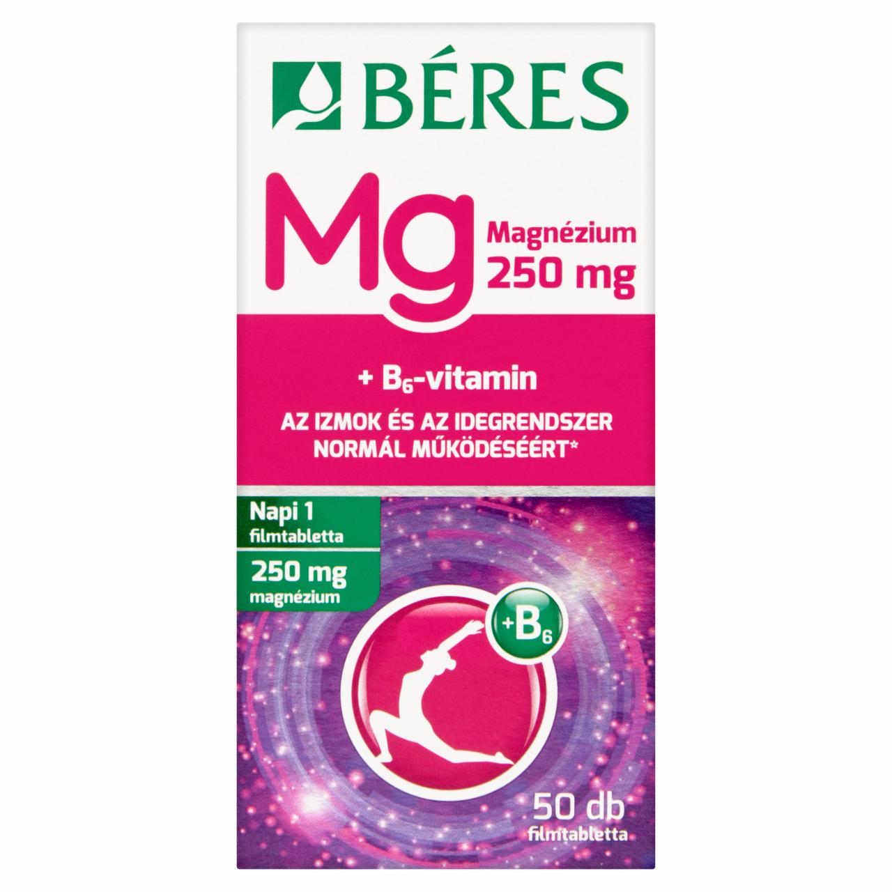 Képek - Béres Magnézium 250 mg filmtabletta 50 db 62,5 g
