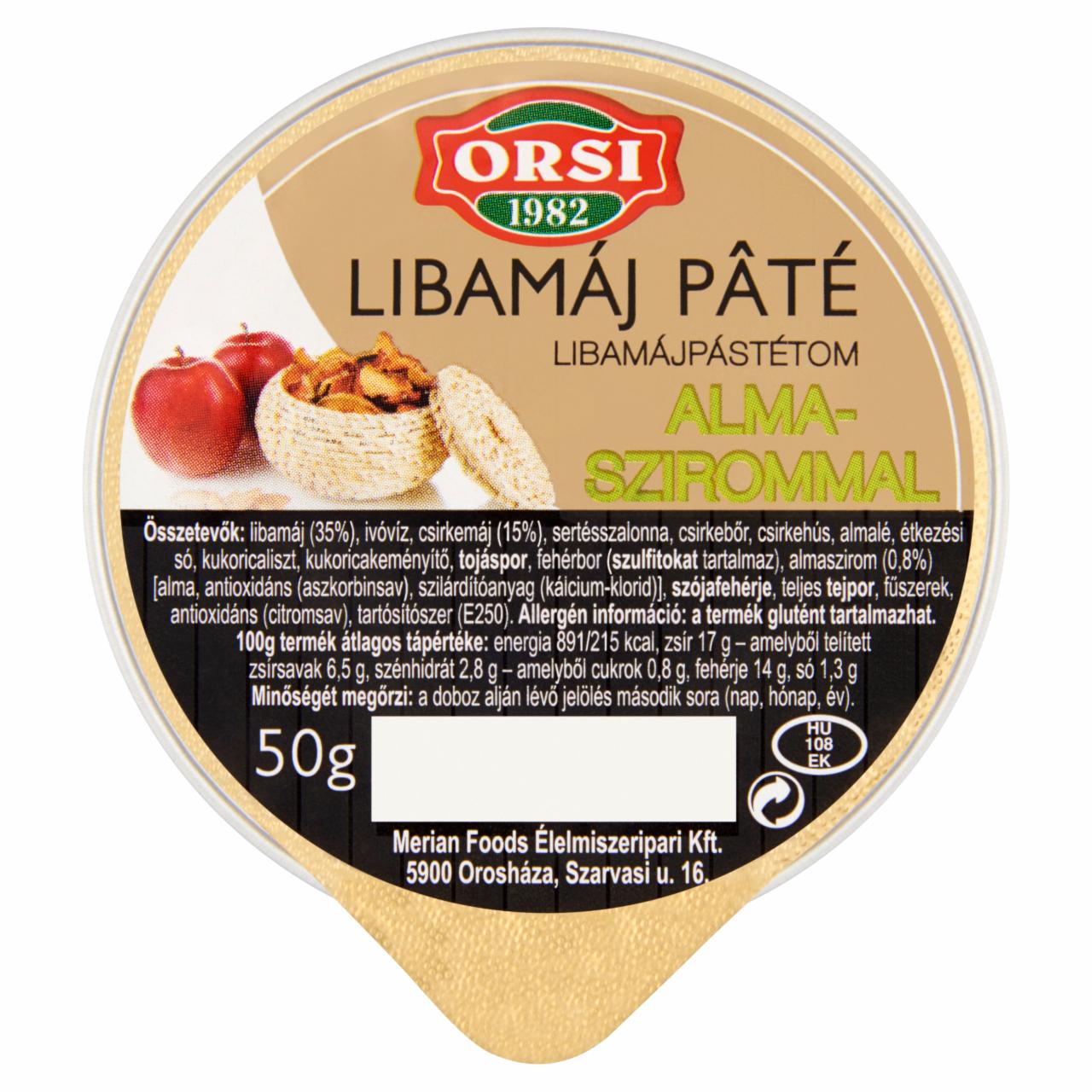 Képek - Orsi libamáj paté almaszirommal 50 g