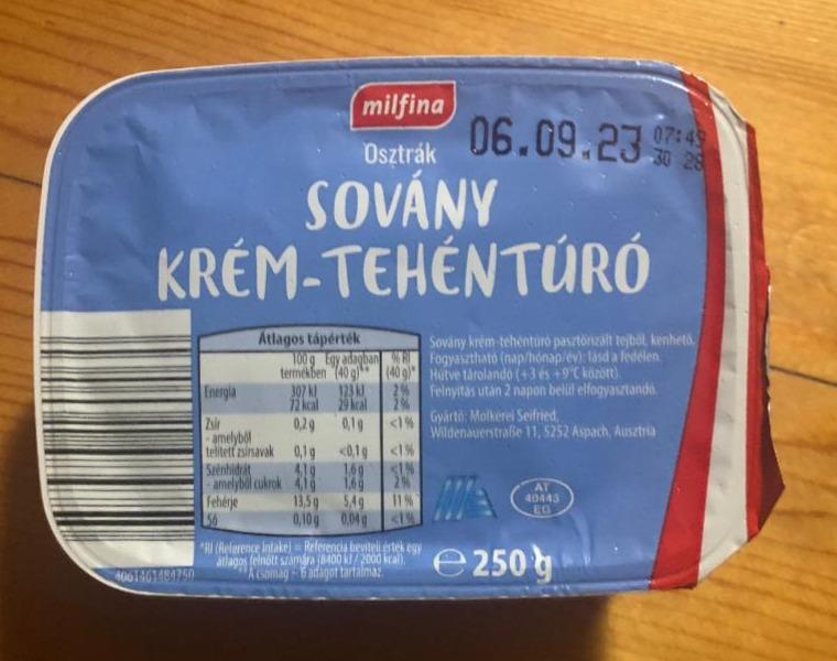 Képek - Sovány krém-tehéntúró Milfina