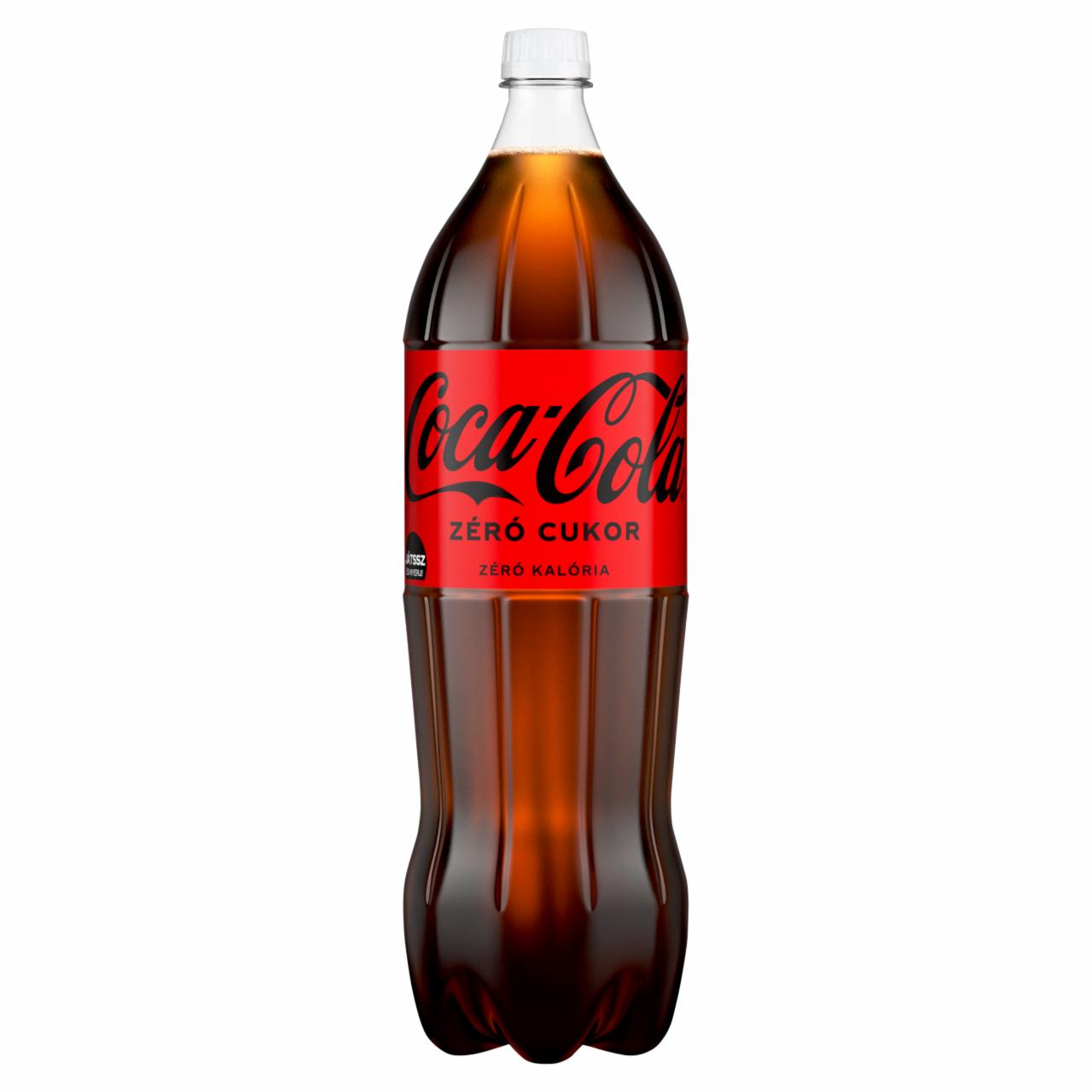 Képek - Coca-Cola zéró cukor colaízű energiamentes szénsavas üdítőital édesítőszerekkel 2 l