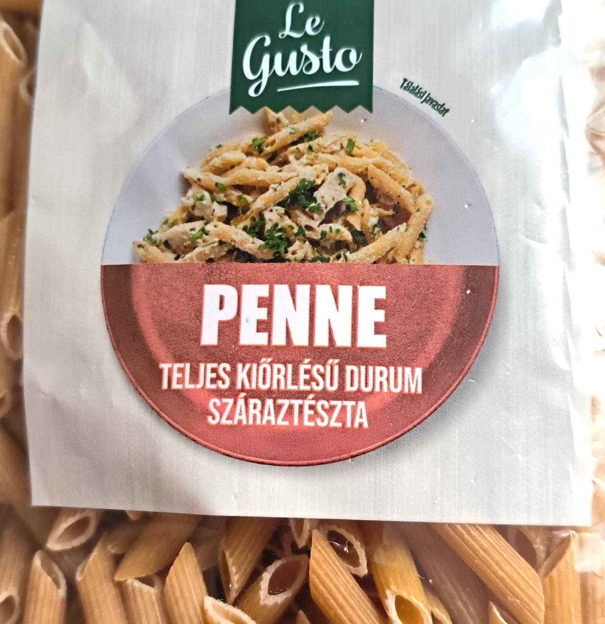 Képek - Penne teljes kiőrlésű durum száraztészta Le Gusto