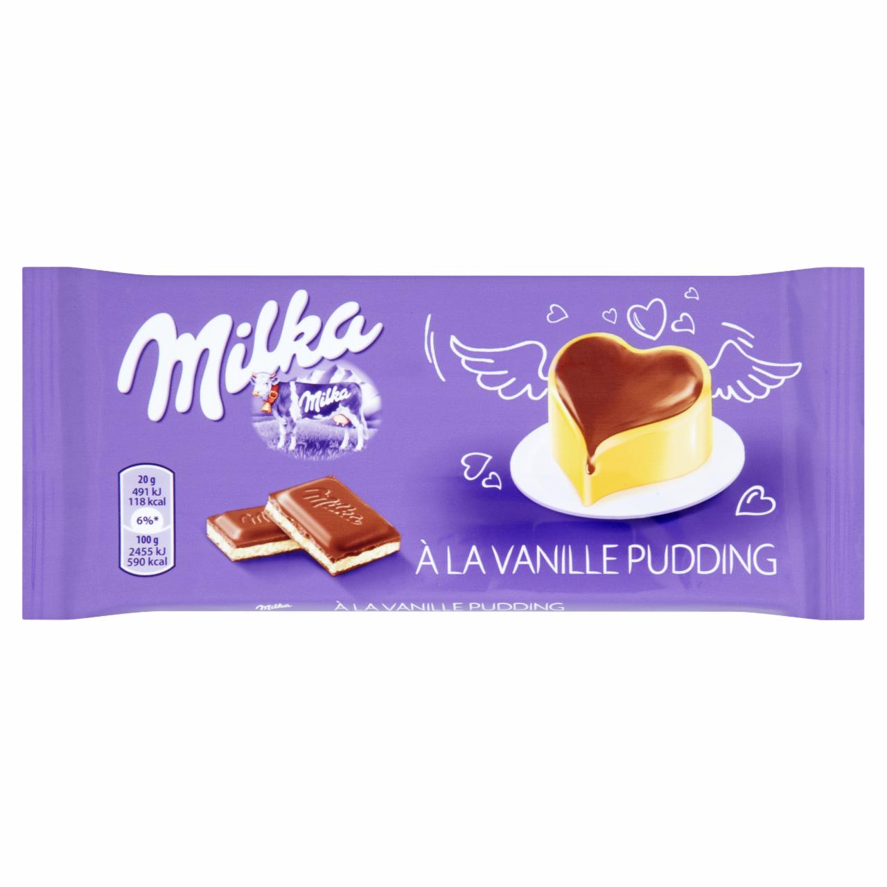 Képek - Milka alpesi tejcsokoládé vaníliaízű tejszínes töltelékkel 100 g